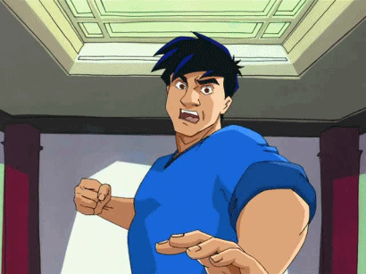 regularcherry:  Hey, remember Jackie Chan has his own animated series??   With him making cameos in the intro     He was an archaeologist who suddenly became a secret agent of some sorts and started to kick ass to save the world from chinese evil things