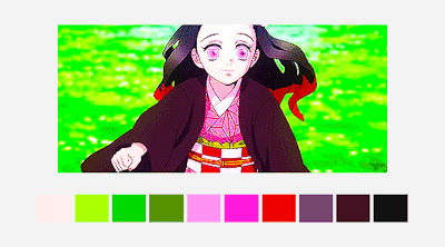 KAMADO NEZUKO + colour palette - Tumbex