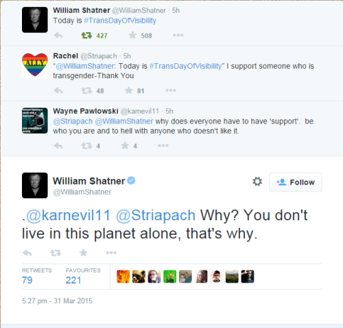 stabbingcontest:bh-flint:actuallyalivingsaint:William Shatner is not having any of your shit todayTh