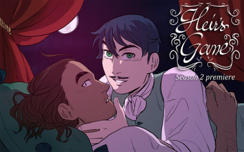 Heir’s Game is back with SEASON 2!! Read my swashbuckler mlm romance webcomic on @webtoon! It&