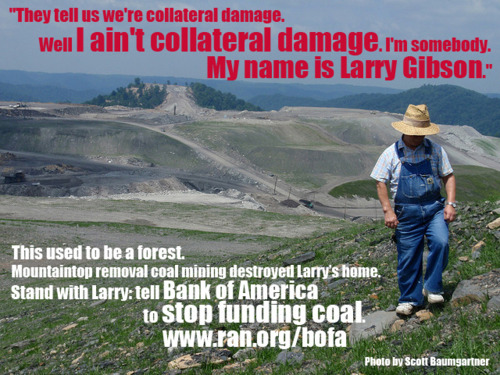 Good morning from Charlotte, NC! Larry Gibson of Keeper of the Mountains Foundation is inside Bank o