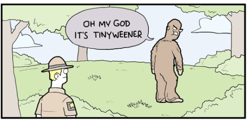tastefullyoffensive:Sassquatch. (comic by adult photos