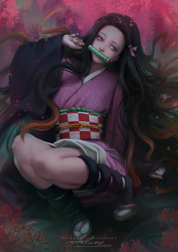 youngjusticer:  Wish I had an ability to grow in size…Nezuko, by Arkuny.