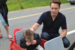  Robert Downey, Jr. consoles a young boy