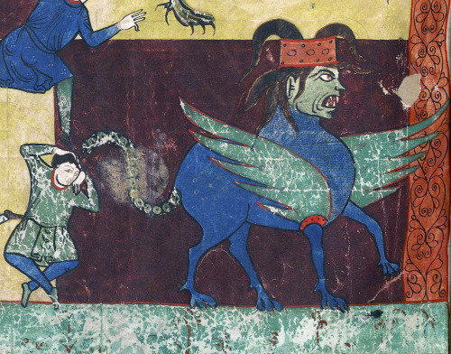 Abaddon and the locusts(Revelation 9:7-11)Beatus of Liébana, Commentaria in Apocalypsin (the ‘