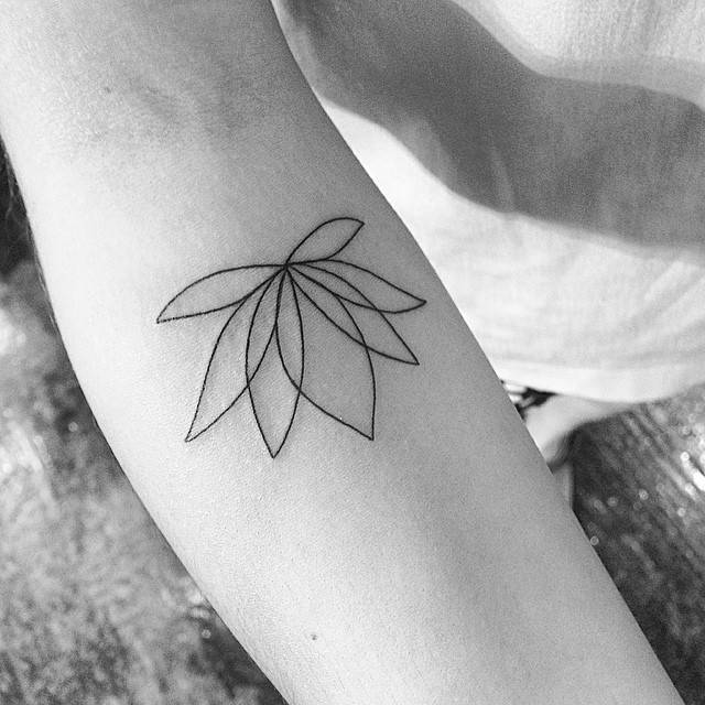 Official Tumblr Page For Tattoofilter Minimalist Lotus Flower Tattoo On The Right