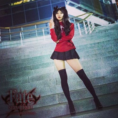 #tohsakarin #fatestaynight #anime #japan #cosplay #zettairyouiki #stockings #medias #kneehighsocks #