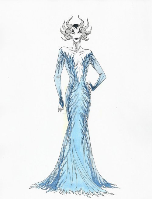 Asmodeus Dress Designs, mixed media, 2015-2016Artwork and Character/Asmodeus © Dana Veitinger &
