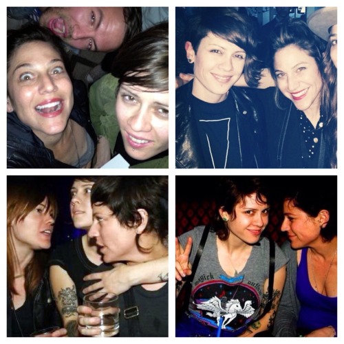 fabrics-wearing-through:The Bae with The Bae… Tegan and Lindsey.