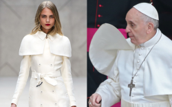 poopstainedversace:  miucciapet:  who wore it better  id have to go with the pope just cos accessories  