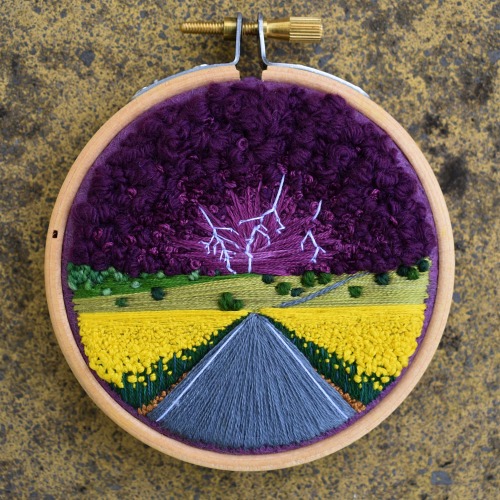 Embroidery Landscape Art By Chromatomania On Etsy And Instagram 