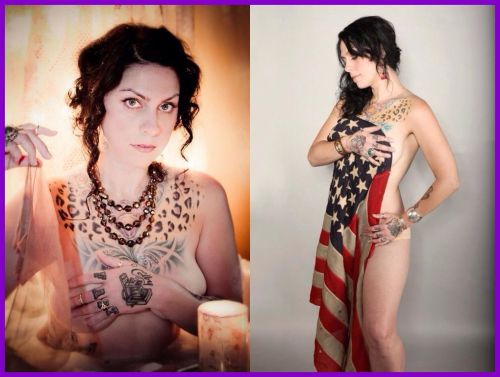 nude-celebz:  Danielle Colby Cushmann of American Pickers fame. Slight areola slip on skateboard pic ;>