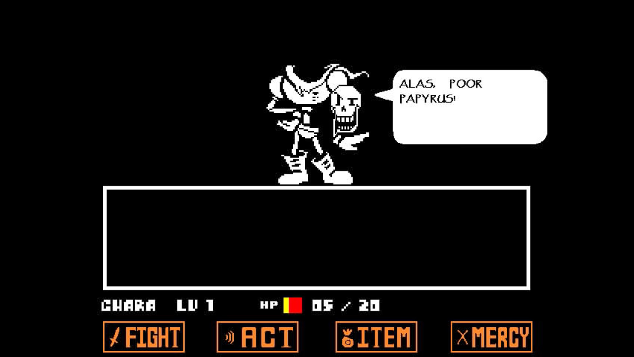 Undertale - Papyrus boss fight strategy, how to spare Papyrus and