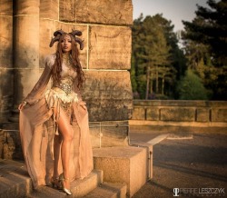 gina-xanadu: Nightfall in Leipzig 😍 Photo by @pierre_empire  * * * * * * * * #wgt #wavegotiktreffen2018 #wavegotiktreffen #fairies #elvesofinstagram #fantasy #Couture #costumedesign #corset #horns #fauncostume #forestcreature #pagan #gown #fairygoth