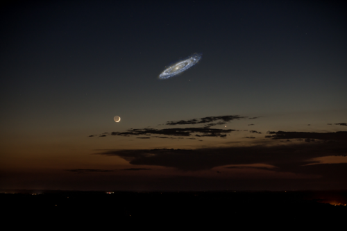 Andromeda&rsquo;s actual size if it was brighter via reddit