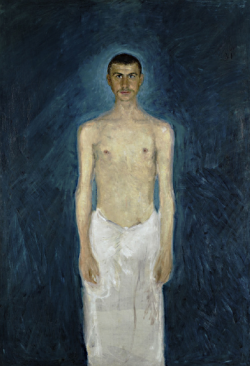 Richard Gerstl, Semi-nude self-portrait,