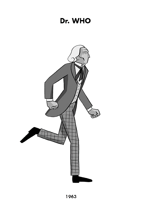 laughingsquid:  All Eleven Doctors Run Forever in an Amazing ‘Doctor Who’ GIF