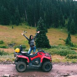 teenschicks:  ATV riding in the mountains