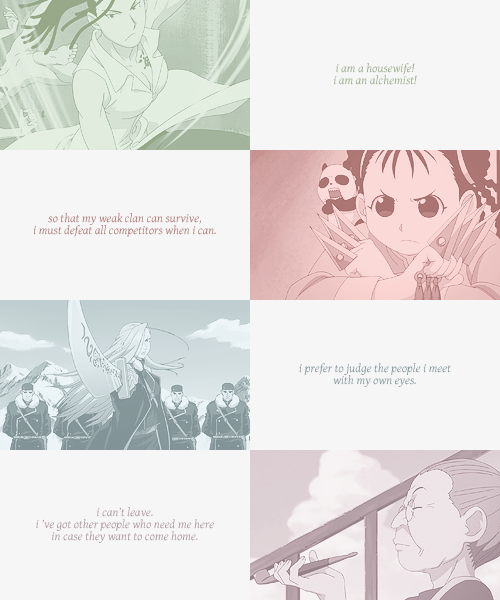 parfaited:  fma meme: a minor character you love (&frac12;) 