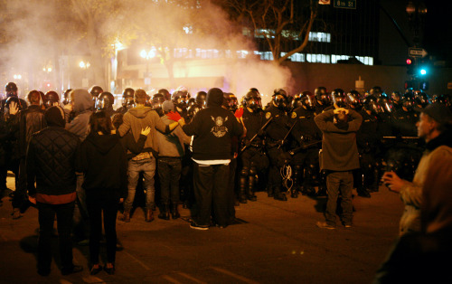 rubenplaza:No Justice, No PeaceLast night hundreds took to the streets of Oakland to protest the rul