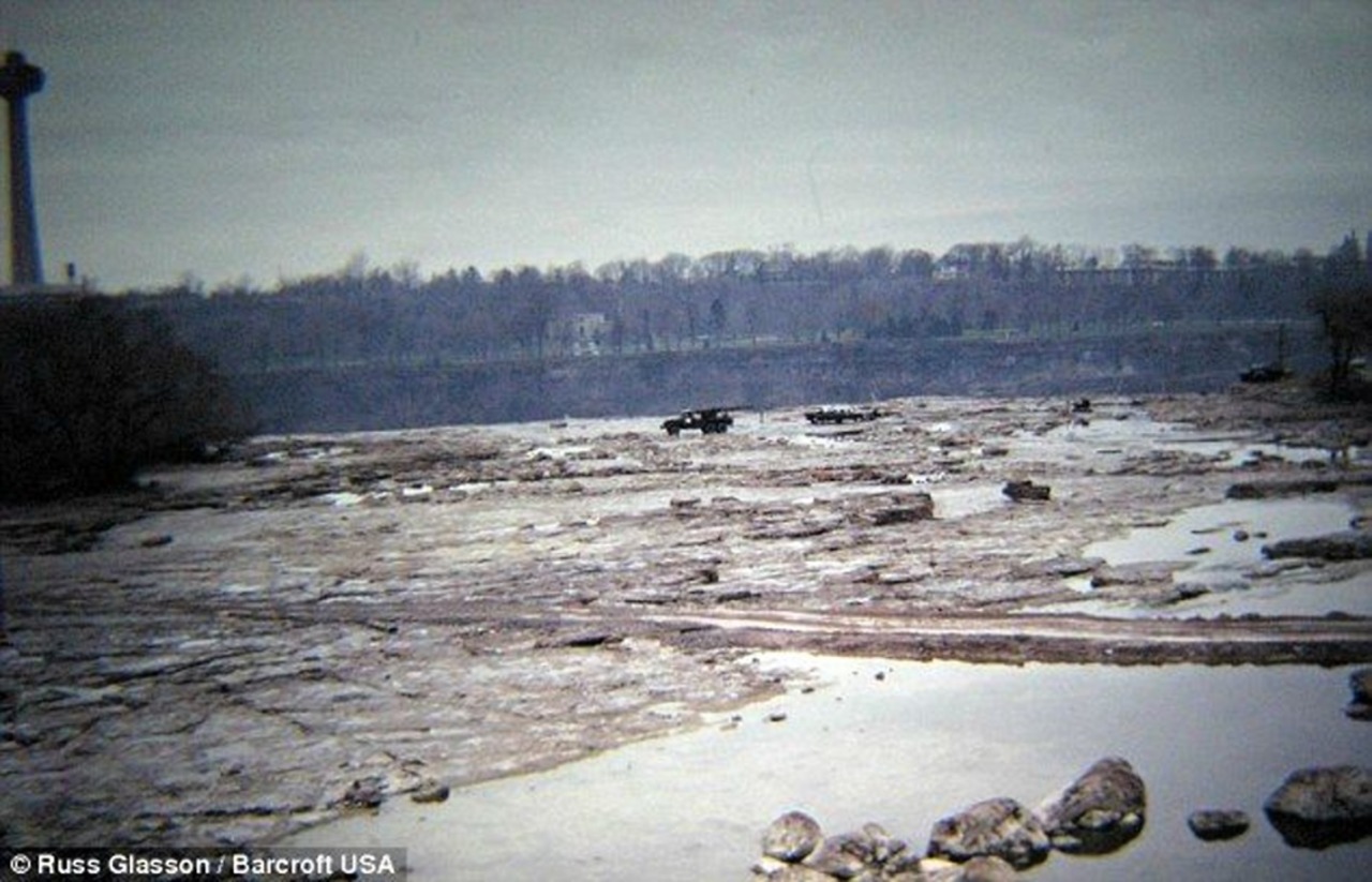 Les Chutes du Niagara sans eau par Russ Glasson, 1969. Vidéo