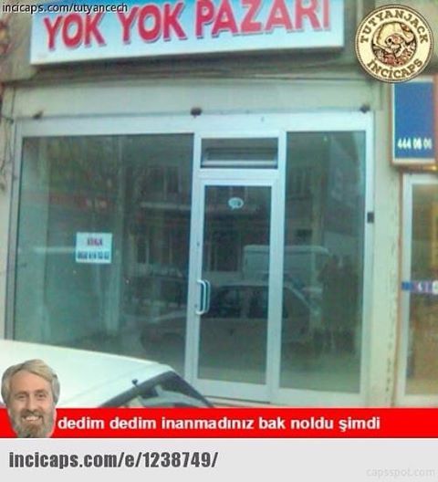 YOK YOK PAZARI

dedim...