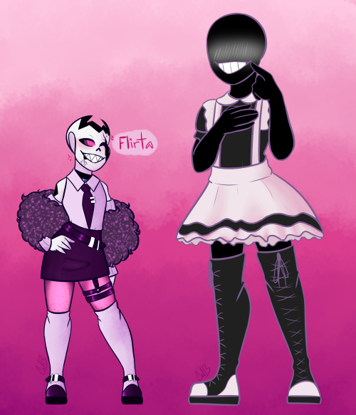 thewhymster:They chose outfits for eachother.And Test just couldn’t resist doing a flirt to ma