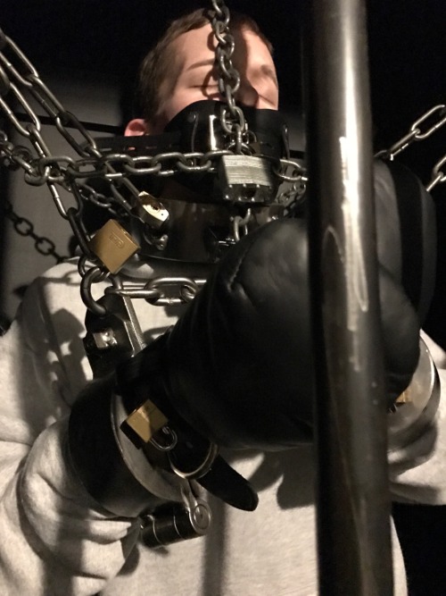 seabondagesadist: Kidnapped twink chained up in the cell. 😈  I picked him up and we chatted while driving back to my place. When we got near I stopped the car in a dark and wooded area. I cleve gagged him, finishing it off with several wraps of gorilla