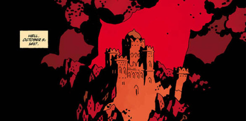 Today in Comics History: The beautiful autumn colors bloom in Hell Panel from Hellboy in Hell #2 (Ja