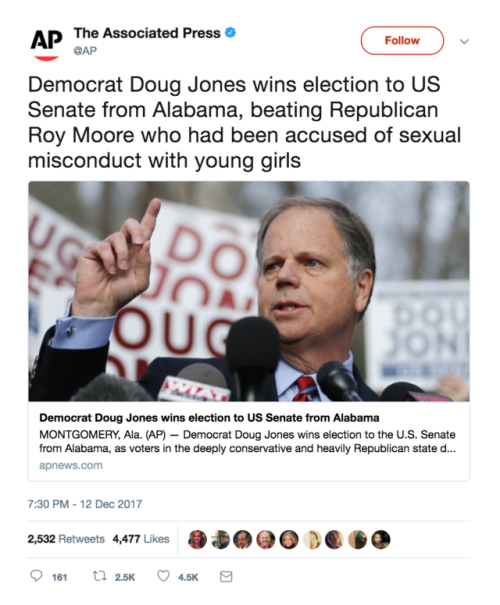 ROY MOORE LOST.