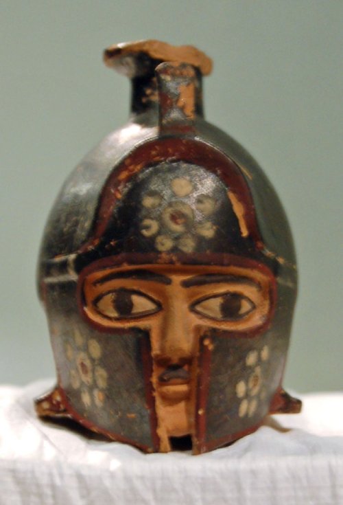ancientpeoples:Perfume Bottlec. 580 BCRhodian (Greek)(Source: The British Museum)