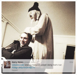 :   niall and harry have just been on a roll today (10/1/13)  