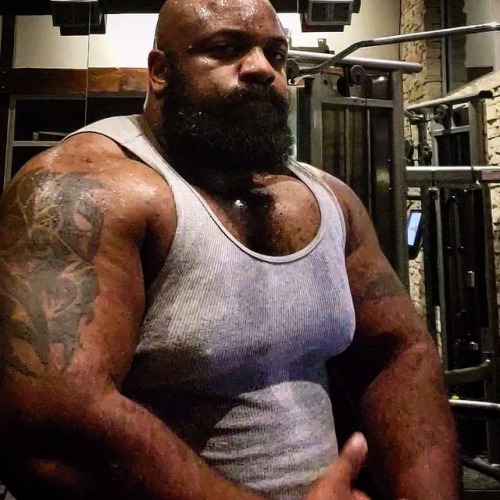 Huge powerlifter forearms.