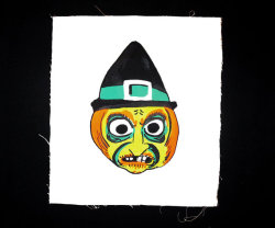 realfun-funeral:  vintage mask back patches by muffy brandt  