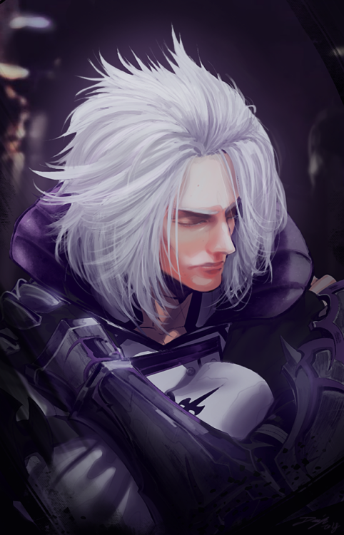 denimecho: Painting technique practice and beautiful Ravus Nox Fleuret. 