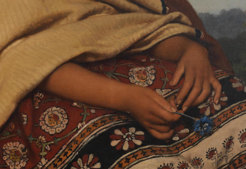 simena:  JOSEPH HENRI FRANÇOIS VAN LERIUS - Moza, la Bohémienne (detail)