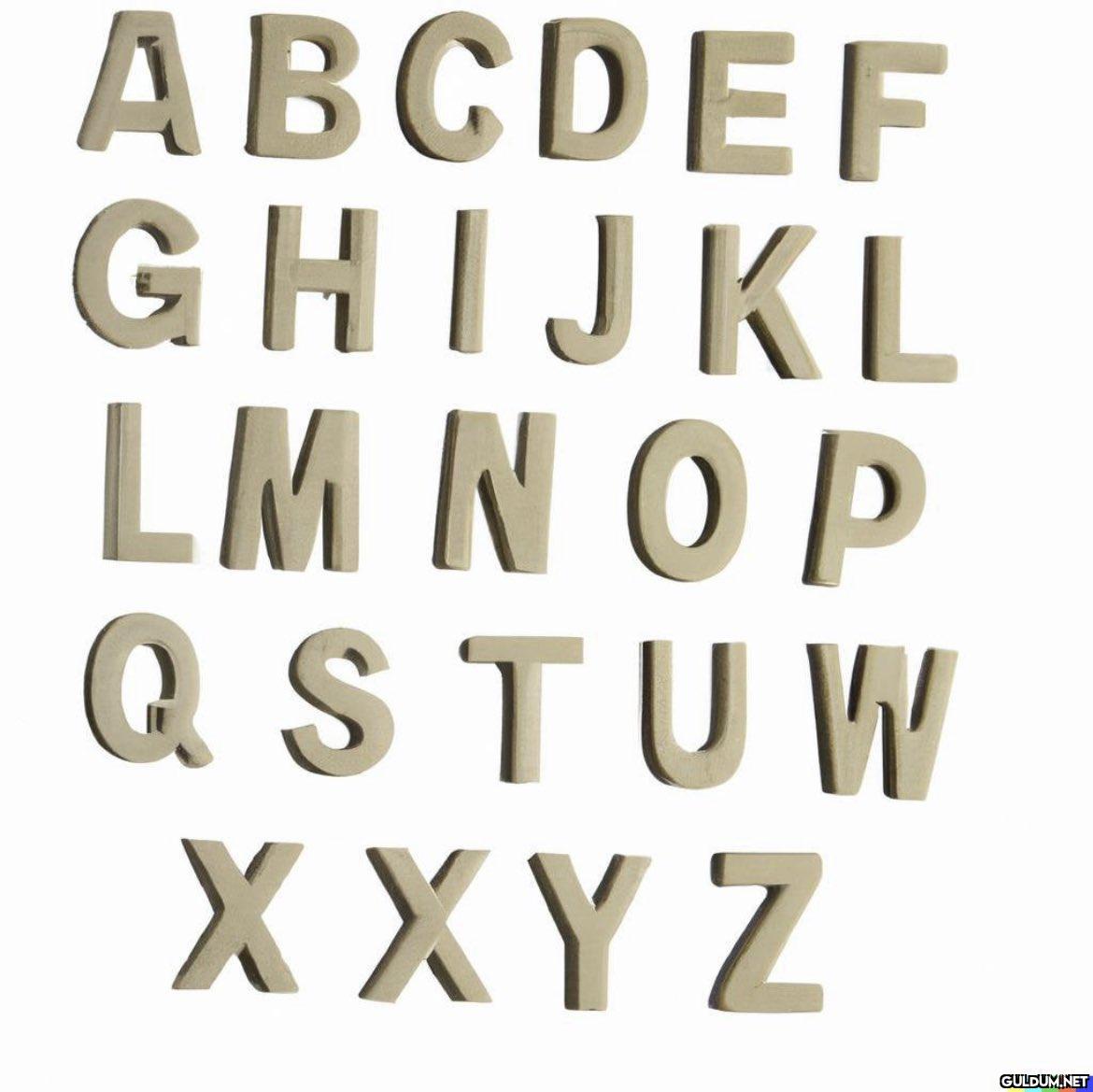 The English Alphabet...