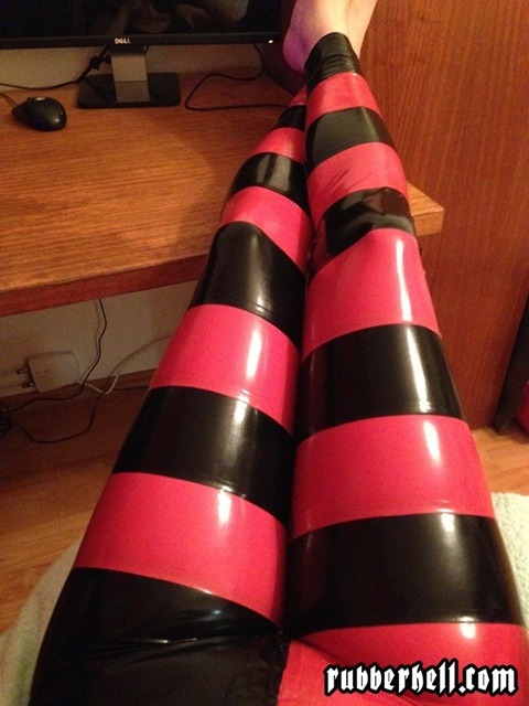 my favourite striped  #latexleggings More at: rubberhell.com/#latex   #rubber   #latexlegging