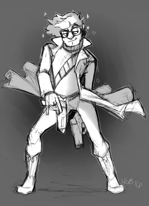 laur-rants:  When in doubt, draw Ford in Bayonetta poses.