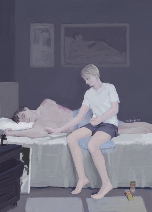 gobirdiego: Inspired from a stucky fanfic called 三天零两夜（Three days and two nights)which was written in Chinese.If Steve n Bucky were normal people and lived in the real world.No Hydra or superheroes.Bucky is an ex-serviceman who lost one arm