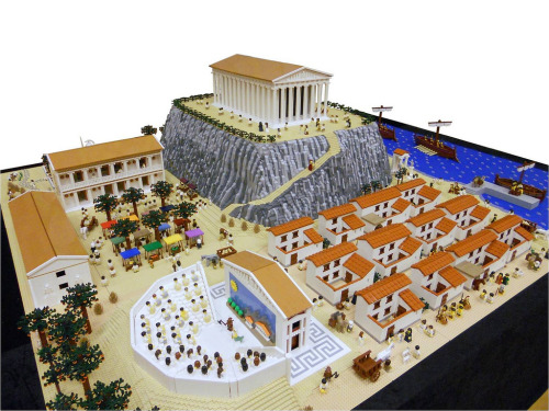 LEGO Ancient Greece! This stunningly detailed LEGO construction of an ancient Greek town appeared on