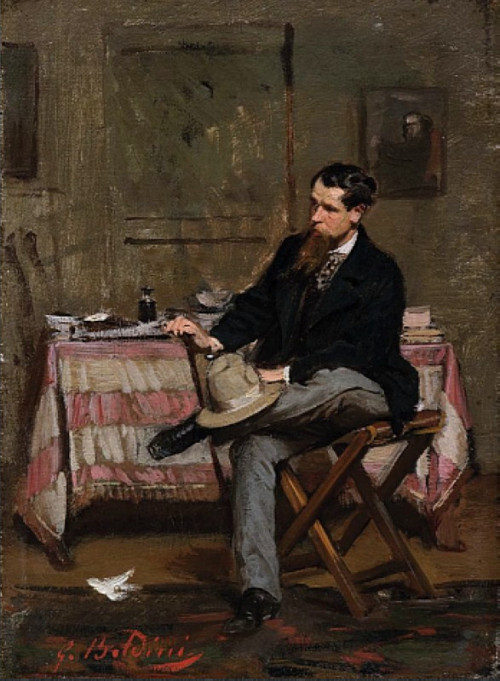 Giovanni Boldini (Italian, 1842-1931), Portrait of the painter Vincenzo Cabianca, 1909. Oil on canvas, 35.5 x 24 cm.