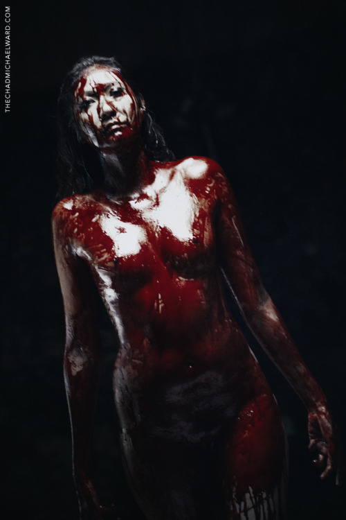 chadmichaelward:  Bloody girls are bloody. Photographer:  Chad Michael Ward  |  Models:  Charmaine Lewis, Sierra Santana, Cathy Zukimoto, Lauren Michelle Blood by Austyn Cuccia (Aoril 2014)