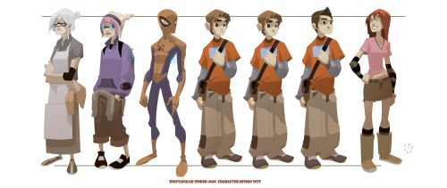 bronze-wool:The Spectacular Spider-Man character model sheets by Sean Galloway.