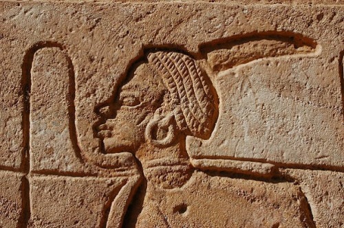 Relief of Nubian Prisoners of WarDetail of a carving at Abu Simbel temple which built as a lasting m