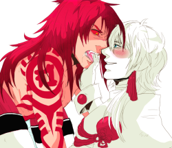 monsieurpaprika:    Anonymous said: can u please draw shiroba and koujaku you dont have to its up to you  WE-HELL HOW COULD I TURN DOWN A BAD END SUGGESTION??? hope you dont mind scribbly doodads;; ive been super busy lately and havent been able to draw