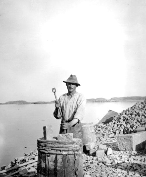 Stone cutter, Sweden.