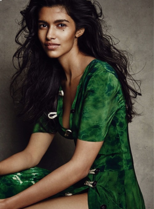 modelsof-color:Pooja Mor by Patrick Demarchelier for Allure Magazine - March 2016
