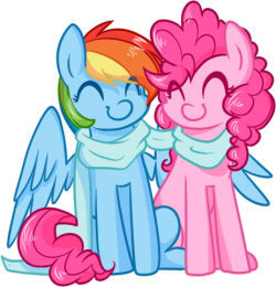 Jekyllroos-Dark-Diary:  Snowyfeathers:  Cute Lesbian Horses. I Ship It Also  Pinkiedash