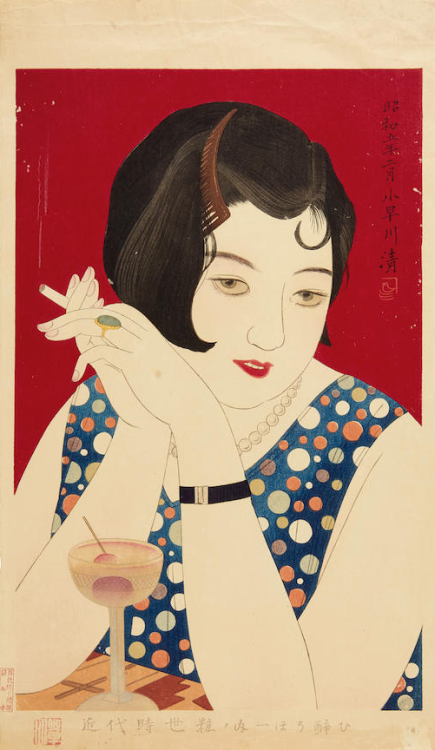 Kobayakawa Kiyoshi (1896-1948) Ichi, Horoyoi (No. 1, Tipsy), from the series Kindai jiseiso no uchi 